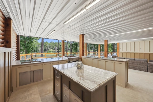 243 Riverbirch, Brookeland, TX 75931 - view of patio / terrace with a sink and area for grilling