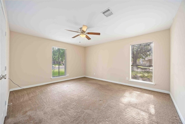 15615 Sandy Hill Dr, Houston, TX 77084 - spare room featuring carpet floors and ceiling fan