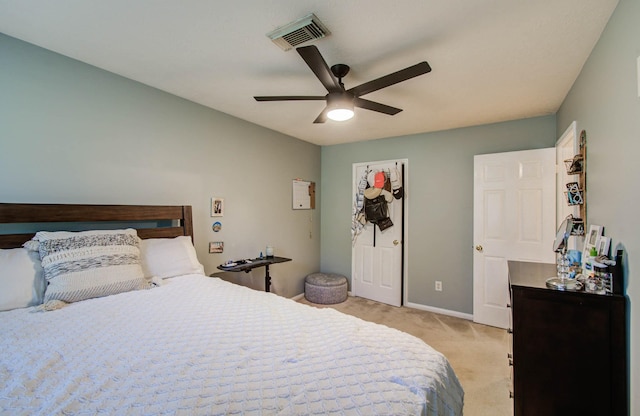 1010 Forestburg Dr, Spring, TX 77386 - bedroom featuring light colored carpet and ceiling fan