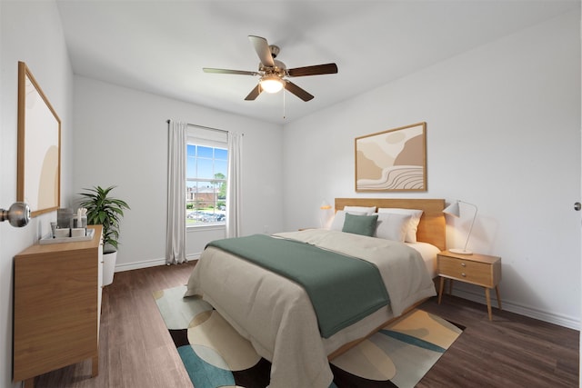 2800 Jeanetta St Unit 1206, Houston, TX 77063 - bedroom featuring wood finished floors and ceiling fan