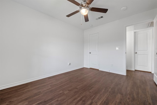2800 Jeanetta St Unit 1206, Houston, TX 77063 - unfurnished bedroom featuring dark wood-style floors and a ceiling fan