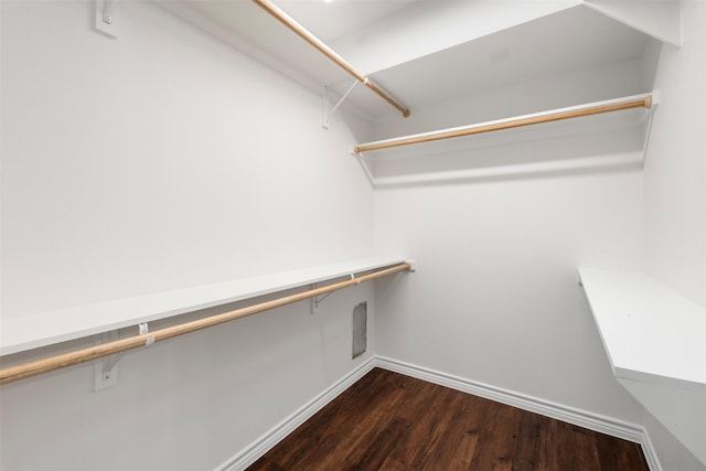 2800 Jeanetta St Unit 1206, Houston, TX 77063 - walk in closet featuring dark wood-type flooring