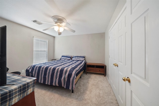 6027 Stone Trail Ln, Spring, TX 77379 - bedroom featuring carpet flooring and ceiling fan
