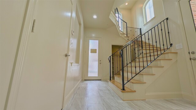 1844 Colquitt St, Houston, TX 77098 - entrance foyer with stairs and recessed lighting