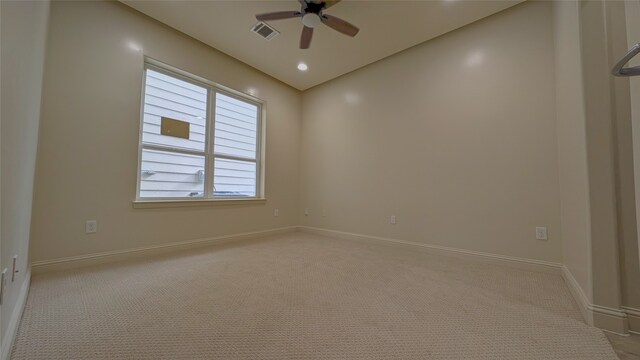 1844 Colquitt St, Houston, TX 77098 - spare room with ceiling fan and light carpet