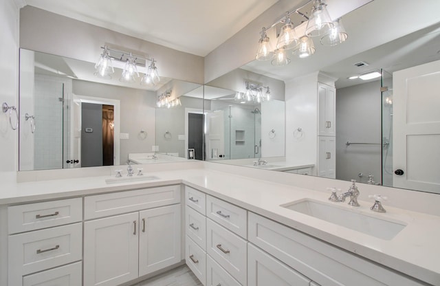 7922 Kleingreen Ln, Spring, TX 77379 - full bath with double vanity and a shower stall