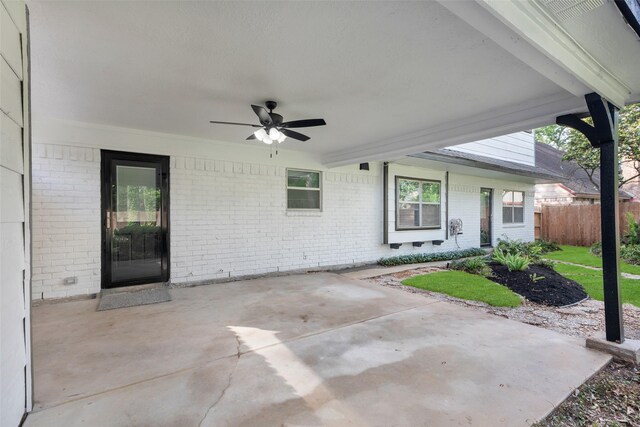 5206 Summerfield Ln, Spring, TX 77379 - view of patio featuring a ceiling fan
