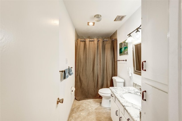 13050 Trail Hollow Dr, Houston, TX 77079 - bathroom featuring vanity, curtained shower, and tile patterned floors