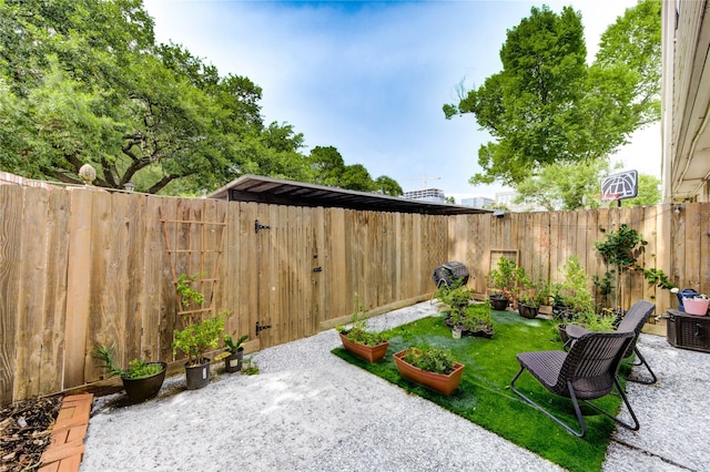 13050 Trail Hollow Dr, Houston, TX 77079 - fenced backyard featuring a patio