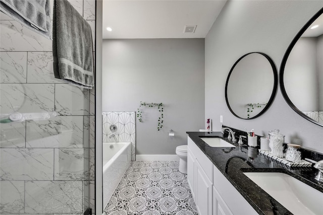 108 Bianca Cir, Del Valle, TX 78617 - full bath featuring a bath, double vanity, and a shower