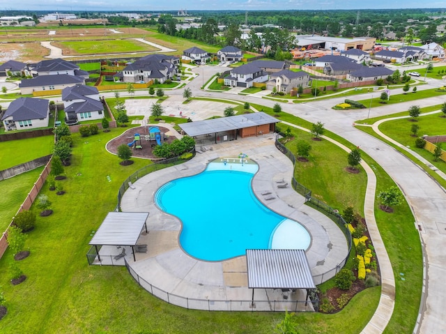 1206 Raburn Run Ln, Tomball, TX 77375 - view of swimming pool with a residential view