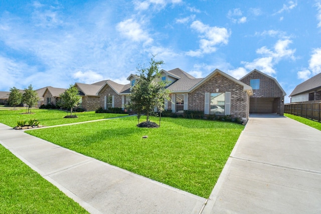 2808 Apache St, League City, TX 77573 - view of front facade featuring brick siding, concrete driveway, a residential view, and a shingled roof