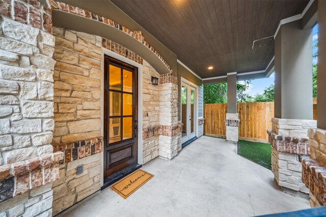 1219 W 25th St Unit D, Houston, TX 77008 - view of patio with french doors