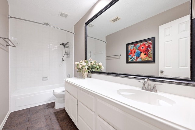 6102 Walkers Park Dr, Sugar Land, TX 77479 - bathroom featuring vanity, shower / bath combination, and tile patterned floors