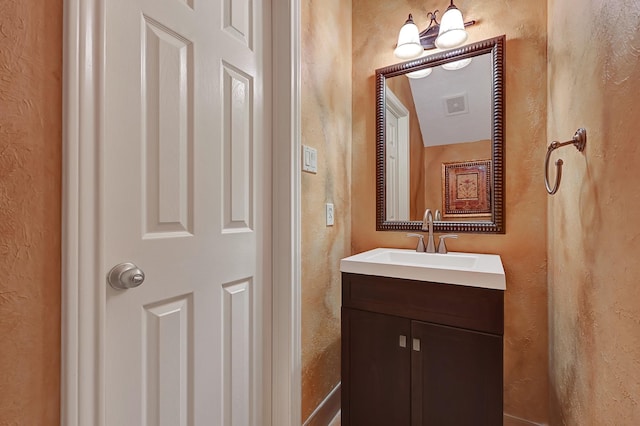 6102 Walkers Park Dr, Sugar Land, TX 77479 - bathroom featuring vanity and a textured wall
