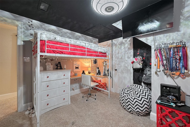 152 Snug Harbor Dr, Conroe, TX 77356 - carpeted bedroom with baseboards and a desk