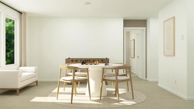 1614 Winwood Dr, Conroe, TX 77303 - dining area with light colored carpet and baseboards