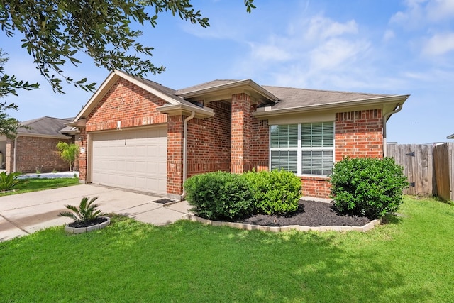 20930 Morgan Knoll Ln, Katy, TX 77449 - single story home featuring brick siding, an attached garage, and concrete driveway