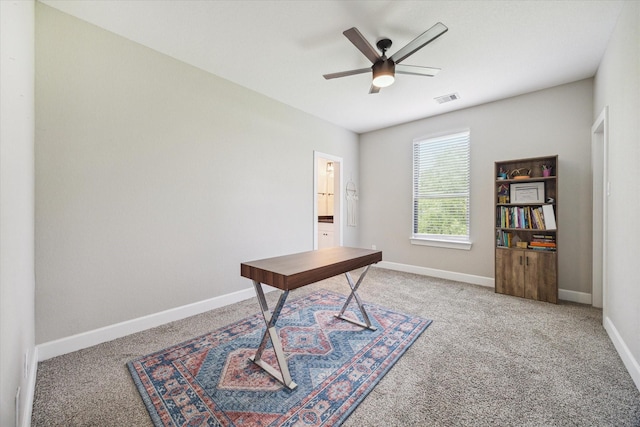 6730 Knox St Unit A, Houston, TX 77091 - office featuring carpet flooring and ceiling fan