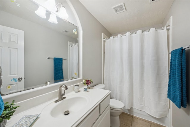 2332 Shadow Falls Ln, Pearland, TX 77584 - bathroom with vanity, tile patterned flooring, and shower / bath combination with curtain