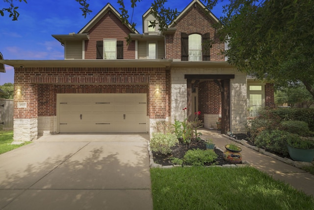 9523 Sapphire Hill Ln, Katy, TX 77494 - view of front of home featuring driveway and brick siding