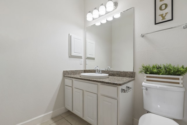 9523 Sapphire Hill Ln, Katy, TX 77494 - half bathroom with vanity and tile patterned flooring