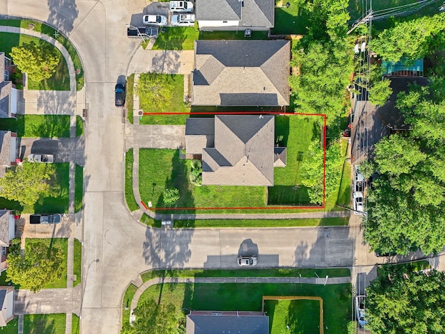 16815 Watering Oaks Ln, Houston, TX 77083 - aerial perspective of suburban area with property parcel outlined