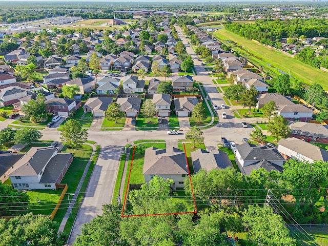 16815 Watering Oaks Ln, Houston, TX 77083 - aerial view of residential area featuring property parcel outlined
