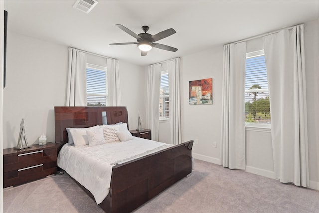 6804 Westview Dr Unit 1307, Houston, TX 77055 - bedroom featuring light carpet and ceiling fan