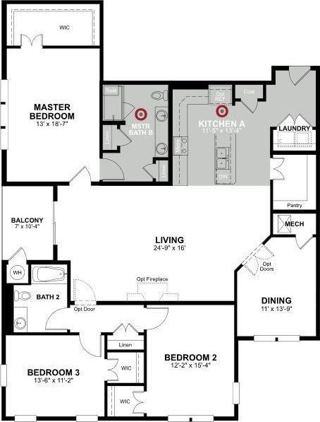 6804 Westview Dr Unit 1307, Houston, TX 77055 - view of floor plan / room layout