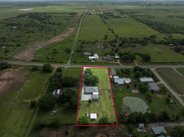 5673 Fm 1094th Rd, Sealy, TX 77474 - overview of rural landscape with property parcel outlined