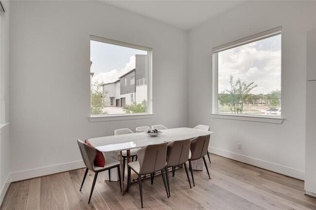 9805 Finch Falls Ln, Houston, TX 77080 - dining area featuring light wood finished floors and baseboards