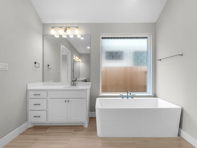 14328 Moonlit Creek Ct, Montgomery, TX 77316 - full bathroom with a freestanding tub and vanity