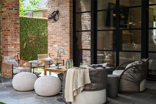 3028 Locke Ln, Houston, TX 77019 - view of patio / terrace featuring french doors