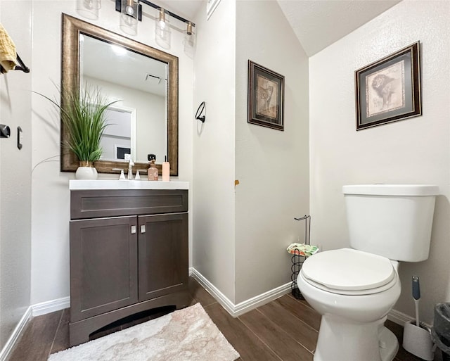 7902 Granite Ridge Ln, Houston, TX 77095 - half bath with vanity and wood finished floors
