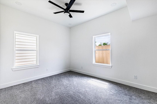 9804-9808 Pelsey St, Houston, TX 77029 - carpeted empty room with a ceiling fan and baseboards