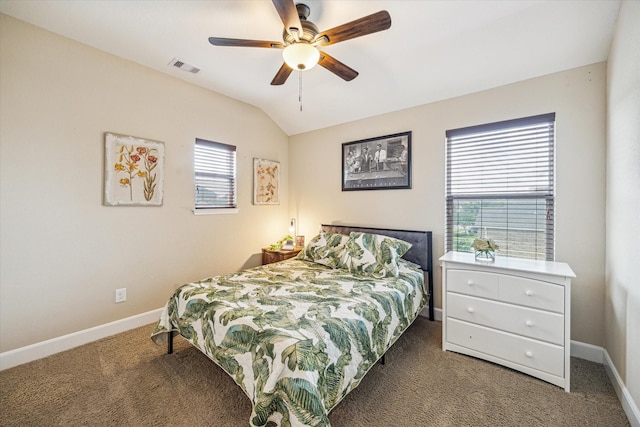 29513 Salem Fields Dr, Spring, TX 77386 - carpeted bedroom featuring ceiling fan and lofted ceiling