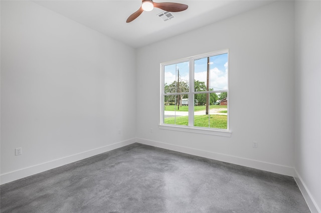 741 Pecan St, New Ulm, TX 78950 - spare room with a ceiling fan and baseboards