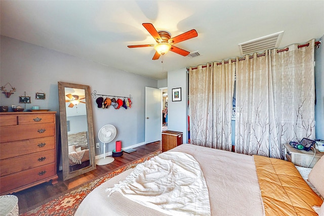 3114 Whetrock Ln, Sugar Land, TX 77479 - bedroom with wood finished floors and a ceiling fan