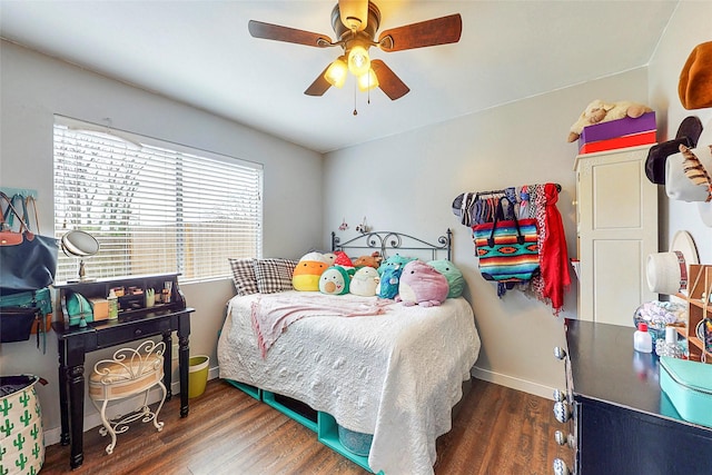 3114 Whetrock Ln, Sugar Land, TX 77479 - bedroom featuring wood finished floors and ceiling fan
