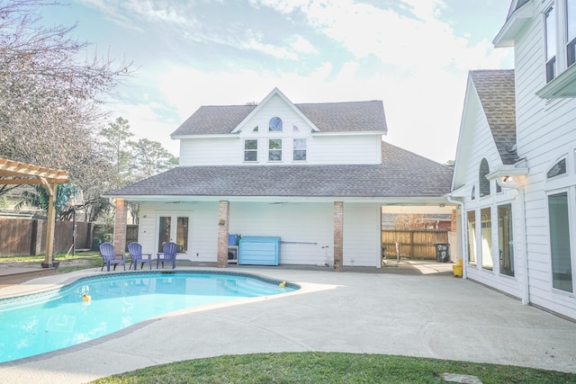 23410 Wellington Court Blvd, Spring, TX 77389 - view of swimming pool featuring french doors and a patio area