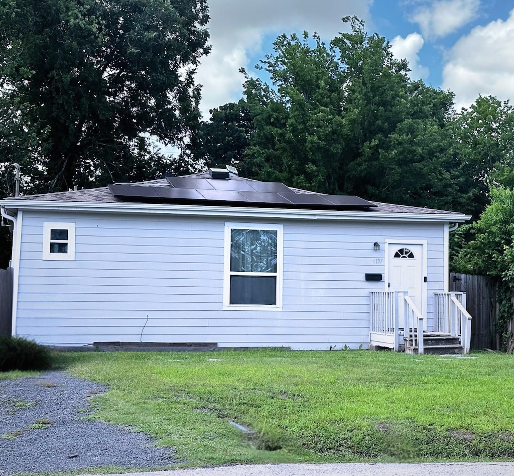 4137 Galesburg St, Houston, TX 77051 - view of home's exterior with solar panels