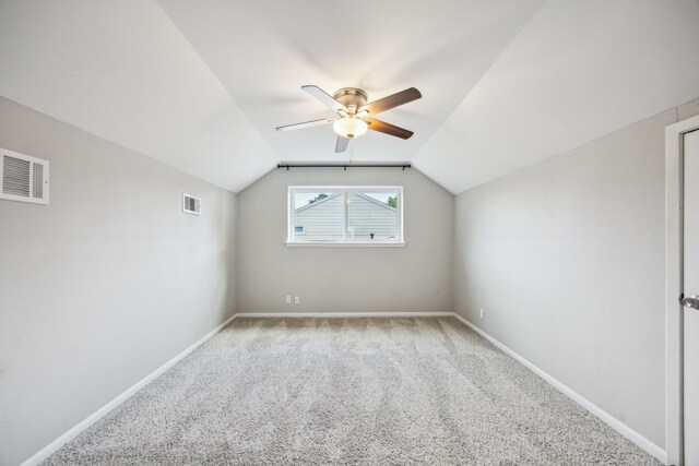 2014 Spillers Ln, Houston, TX 77043 - additional living space with carpet, ceiling fan, and vaulted ceiling