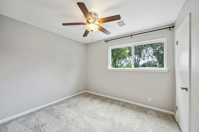 2014 Spillers Ln, Houston, TX 77043 - carpeted empty room featuring a ceiling fan and baseboards