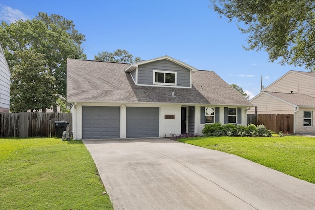 2014 Spillers Ln, Houston, TX 77043 - view of front of property with roof with shingles, concrete driveway, a garage, and brick siding