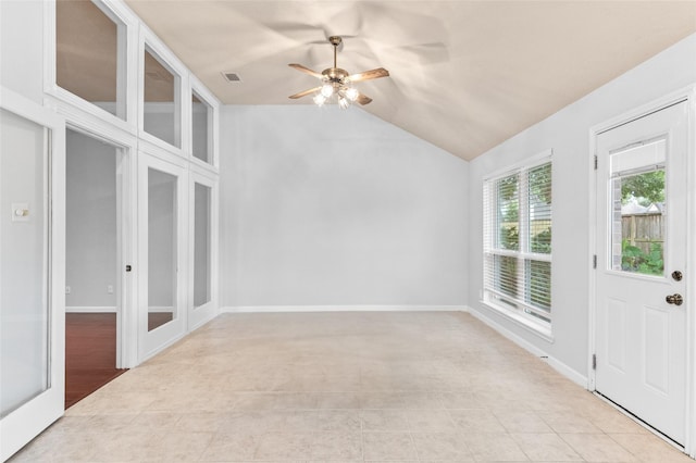 16439 Willingham Way, Houston, TX 77095 - unfurnished sunroom featuring vaulted ceiling and french doors