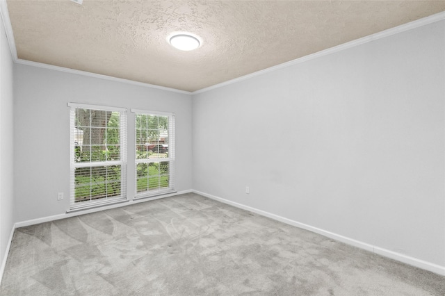16439 Willingham Way, Houston, TX 77095 - carpeted spare room featuring a textured ceiling and crown molding