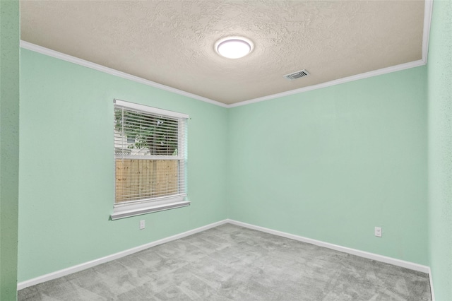 16439 Willingham Way, Houston, TX 77095 - unfurnished room featuring ornamental molding, a textured ceiling, and carpet flooring