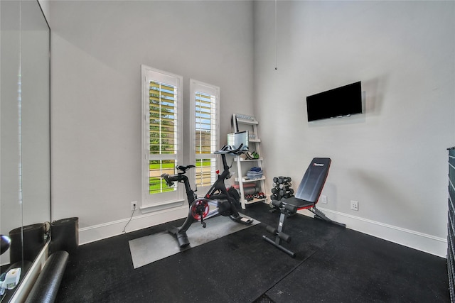 145 Bronze Bow Dr, Montgomery, TX 77316 - exercise room featuring baseboards
