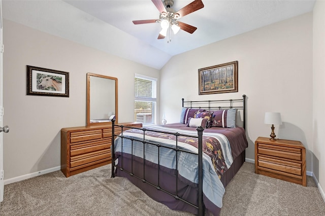 6318 Crystal Forest Trl, Katy, TX 77493 - carpeted bedroom featuring vaulted ceiling and a ceiling fan